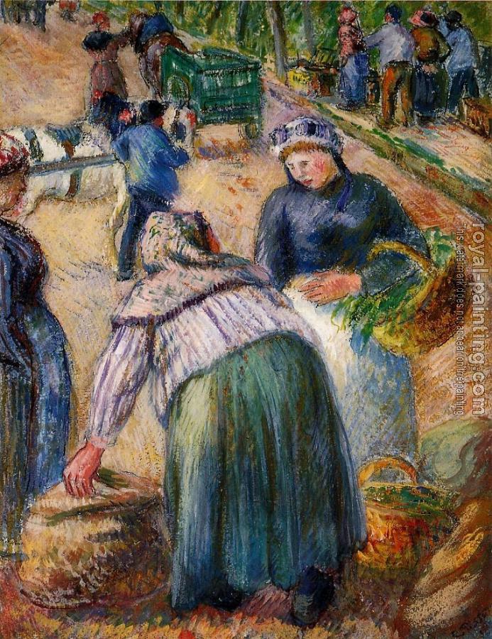 Camille Pissarro : Potato Market, Boulevard des Fosses, Pontoise